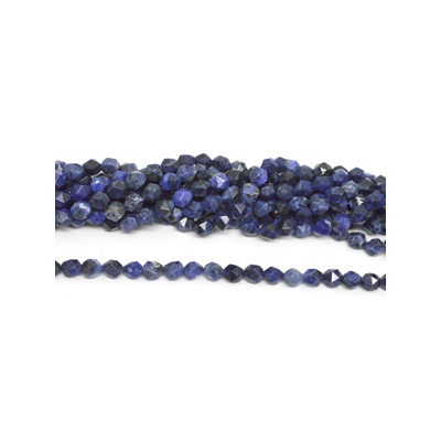 Sodalite fac.diamond cut 10mm str 38 beads