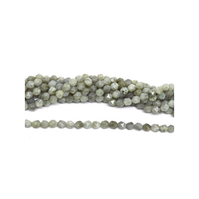 Labradorite  fac.diamond cut 8mm str 44 beads