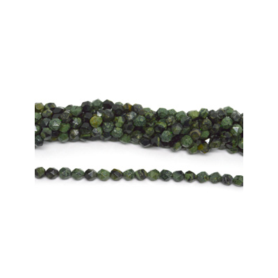 Kambaba Jasper fac.diamond cut 8mm str 44 beads