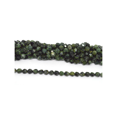 Kambaba Jasper fac.diamond cut 10mm str 38 beads