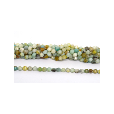 Amazonite Dyed fac.diamond cut 8mm str 44 beads