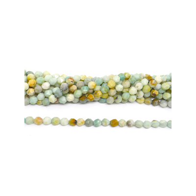 Amazonite Dyed fac.diamond cut 10mm str 38 beads