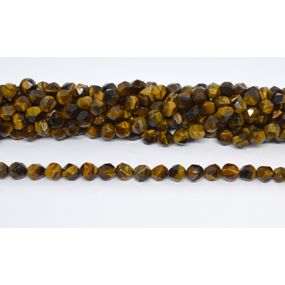 Tiger Eye fac.diamond cut 8mm str 44 beads