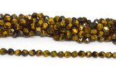 Tiger Eye fac.diamond cut 10mm str 38 beads-beads incl pearls-Beadthemup