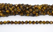 Tiger Eye faceted diamond cut 10mm str 38 beads-beads incl pearls-Beadthemup