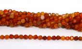 Red Agate fac.diamond cut 8mm str 44 beads-beads incl pearls-Beadthemup