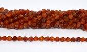 Carnelian faceted diamond cut 8mm strand 46 beads-beads incl pearls-Beadthemup
