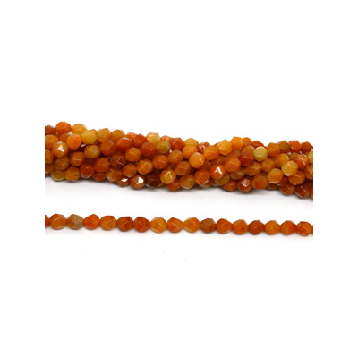 Red Aventurine fac.diamond cut 8mm str 44 beads