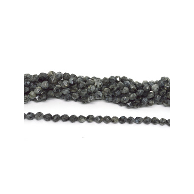 Larvikite Chinese Labradoite fac.diamond cut 10mm str 38 beads