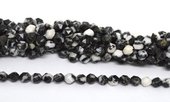 Zebra Jasper fac.diamond cut 10mm str 38 beads-beads incl pearls-Beadthemup