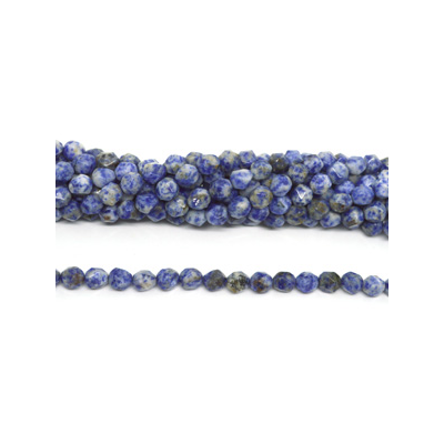 Sodalite(China) fac.diamond cut 10mm str 38 beads