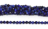 Tiger Eye Blue dyed fac.diamond cut 8mm str 44 beads-beads incl pearls-Beadthemup