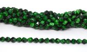 Tiger Eye Green dyed fac.diamond cut 8mm str 44 beads-beads incl pearls-Beadthemup