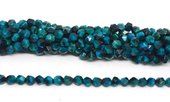 Tiger Eye Aqua dyed fac.diamond cut 8mm str 44 beads-beads incl pearls-Beadthemup