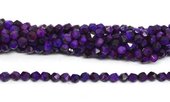 Tiger Eye Purple dyed fac.diamond cut 8mm str 44 beads-beads incl pearls-Beadthemup