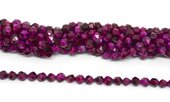 Tiger Eye Fuschia dyed fac.diamond cut 10mm str 38 beads-beads incl pearls-Beadthemup