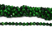 Tiger Eye Green dyed fac.diamond cut 10mm str 38 beads-beads incl pearls-Beadthemup