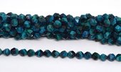 Tiger Eye Aqua dyed fac.diamond cut 10mm str 38 beads-beads incl pearls-Beadthemup