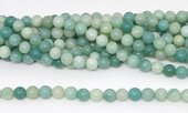 Amazonite Blue pol.Round 8mm strand 45 beads-beads incl pearls-Beadthemup