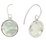 Sundial Mother of Pearl and CZ Silver Earrings