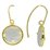 Sundial Mother of Pearl and CZ gold Earrings