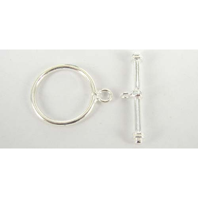 Sterling Silver Toggle Clasp 19mm Ring
