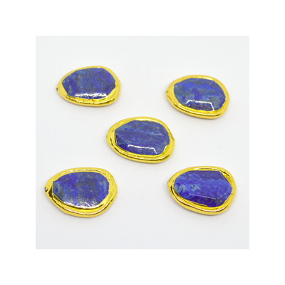 Lapis Lazuli app.30x24mm Bezel edge stone EACH 