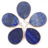 Lapis Lazuli Pendants 30.5x21mm-beads incl pearls-Beadthemup