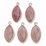 Strawberry Quartz Pendant Faceted 20x9x5mm EACH