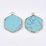 Synthetic Turquoise Pendant blue 30x24mm EACH