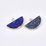 Lapis Lazuli Semi circle Pendants 18x27mm EACH