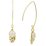 Mother of Pearl CZ long Drop Earrings