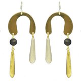 Onyx Horse shoe drop Earring-jewellery-Beadthemup