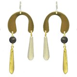 Onyx Horse shoe drop Earring-jewellery-Beadthemup