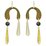 Onyx Horse shoe drop Earring
