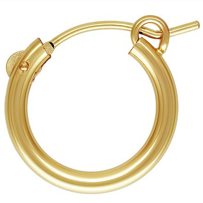 14k gold filled 2.3x15mm hoop 1 pair