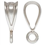 Sterling Silver Bail with loop 5.7x2.7mm 4 pack-findings-Beadthemup