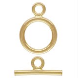 14k Yellow gold 9mm toggle 1.3mm wire 1 set-findings-Beadthemup