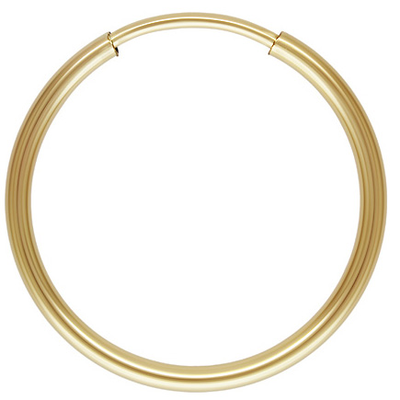 14k Gold filled 1.25x16mm Endless Hoop pair