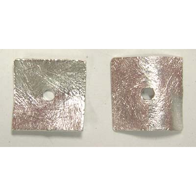 Sterling Silver Bead Disk 12x1mm Square 4 pack