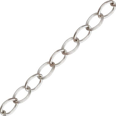 Sterling silver Chain 3.5x2.6mm per 50cm SAME AS EXTENSION chain