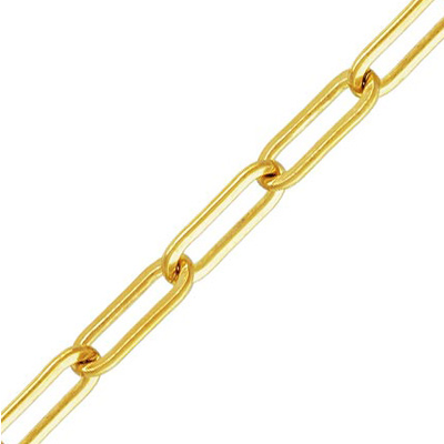 14k Gold Filled Chain paperclip 2.5x6.5mm per Meter