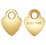 14k gold Filled Heart quality Tag 3.5mm 10 pack