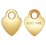 14k gold Filled Heart quality Tag 3.5mm 10 pack