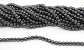Hematite pol.round 6mm strand 68 beads-beads incl pearls-Beadthemup