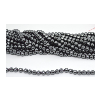 Hematite pol.round 8mm strand 54 beads