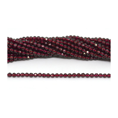 Garnet Fac.Round 4mm strand 97 beads