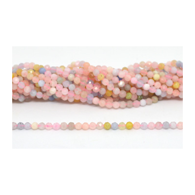 Beryl Fac.Round 4mm strand 97 beads