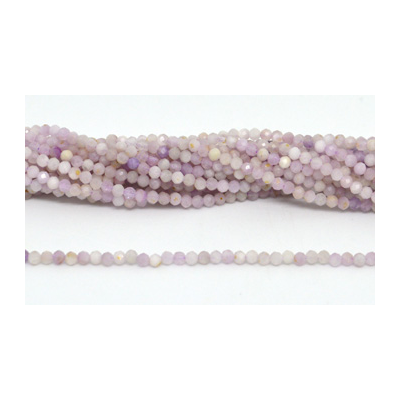 Kunzite Fac.Round 3mm strand 129 beads