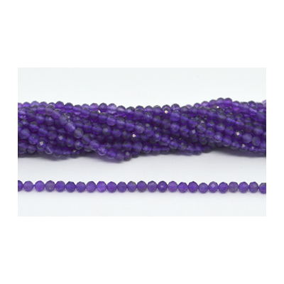 Amethyst Fac.Round 4mm strand 97 beads